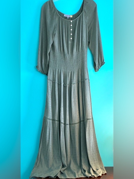 Olive Maxi Boho Dress - Picture 7 of 16